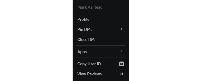 Copy ID from profile